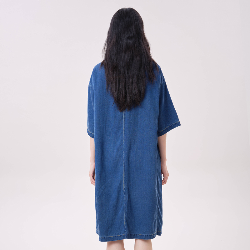 MOVEUP Lyocell Denim Dress Pol - đánh giá và giá Midi Dress